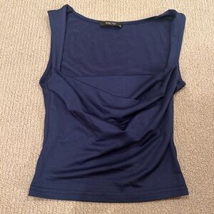 Women's Navy Sleeveless Top